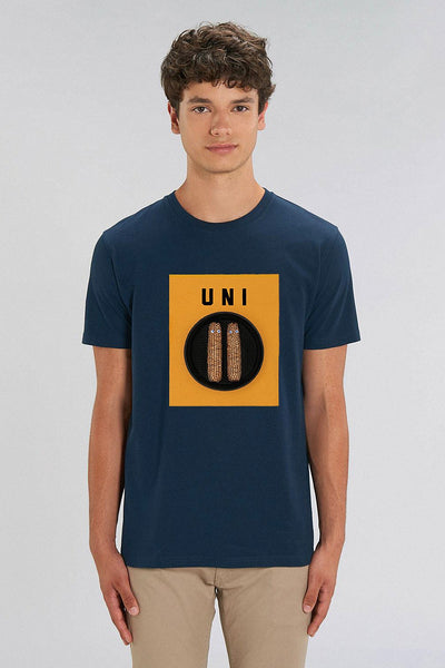 Navy Men Unicorn Graphic T-Shirt, 100% organic cotton