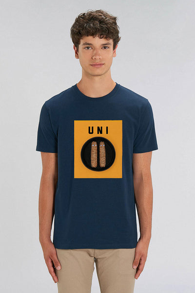 Navy Men Unicorn Graphic T-Shirt, 100% organic cotton