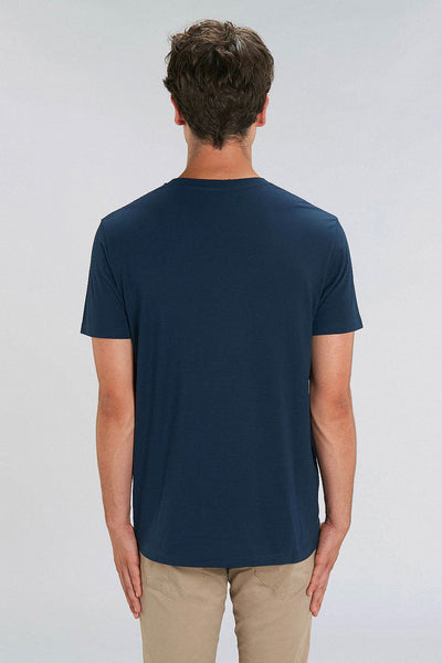 Navy Men Unicorn Crew Neck T-Shirt, 100% organic cotton