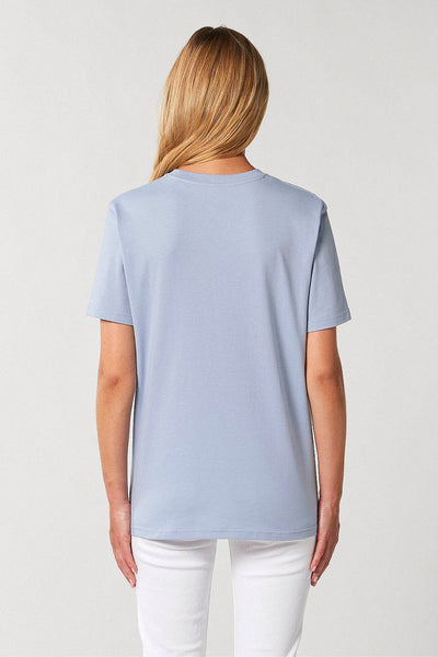 Light blue Cool Pineapple Crew Neck T-Shirt, 100% organic cotton, Unisex, for Women & for Men