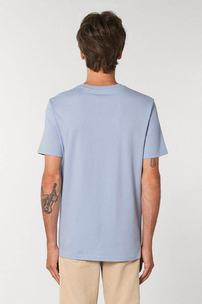 Light blue Cool Pineapple Crew Neck T-Shirt, 100% organic cotton, Unisex, for Women & for Men