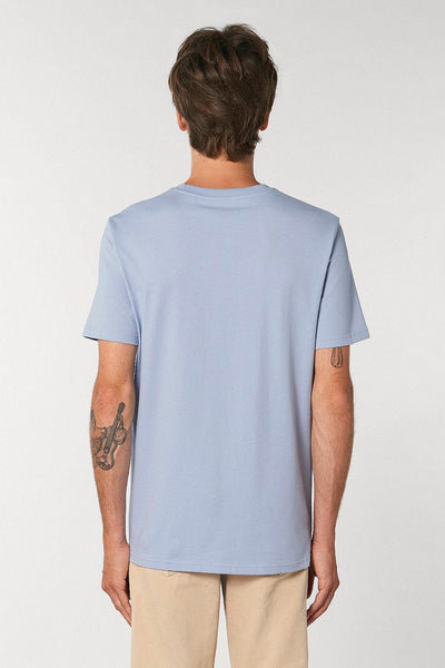 Light blue Cool Pineapple Crew Neck T-Shirt, 100% organic cotton, Unisex, for Women & for Men
