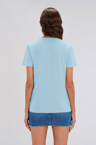 Light blue Women Donut Flowers Graphic T-Shirt, 100% organic cotton