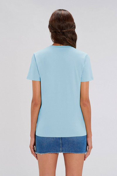 Light blue Orange Bicycle Graphic T-Shirt, 100% organic cotton, Unisex, for Women & for Men
