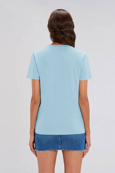 Light blue Orange Bicycle Graphic T-Shirt, 100% organic cotton, Unisex, for Women & for Men