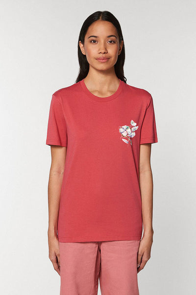 Red Organic Cotton Graphic T-Shirt, 100% organic cotton, Unisex, for Women & for Men