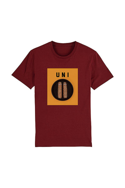 Burgundy Men Unicorn Graphic T-Shirt, 100% organic cotton