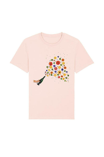 Light Pink Celebrate Graphic T-Shirt, 100% organic cotton, Unisex, for Women & for Men