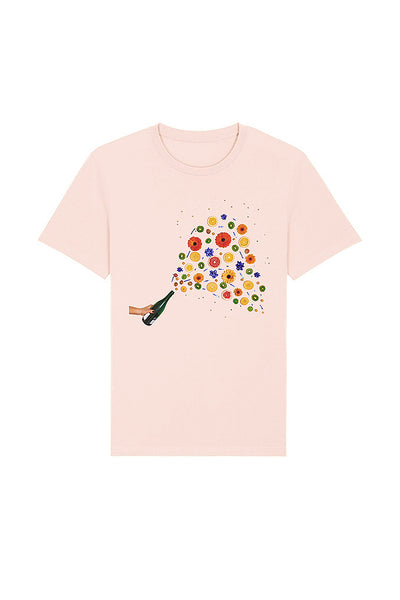 Light Pink Celebrate Graphic T-Shirt, 100% organic cotton, Unisex, for Women & for Men