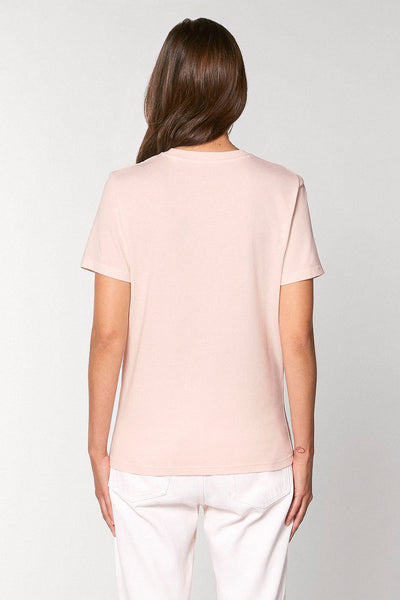 Light Pink Women Donut Flowers Graphic T-Shirt, 100% organic cotton