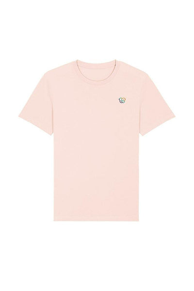Light Pink BHappy Logo Crew Neck T-Shirt, 100% organic cotton, Unisex, for Women & for Men