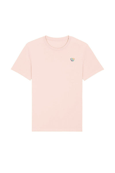 Light Pink BHappy Logo Crew Neck T-Shirt, 100% organic cotton, Unisex, for Women & for Men