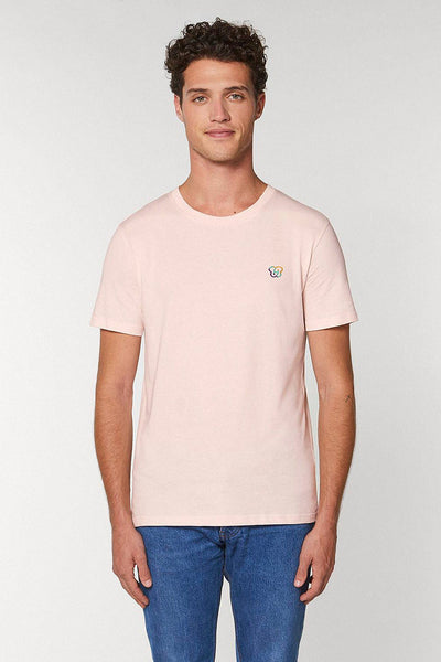 Light Pink BHappy Logo Crew Neck T-Shirt, 100% organic cotton, Unisex, for Women & for Men