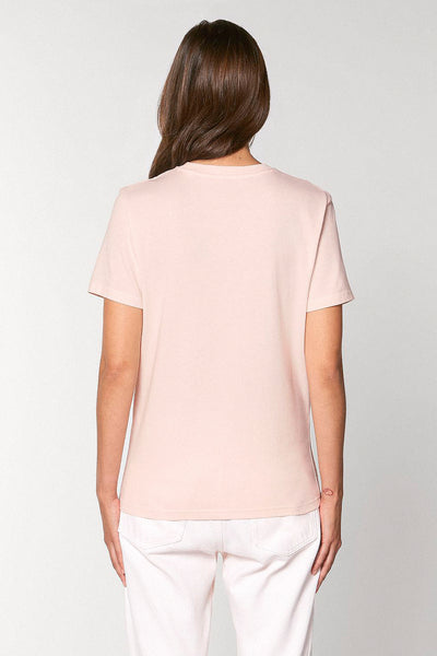 Light Pink BHappy Logo Crew Neck T-Shirt, 100% organic cotton, Unisex, for Women & for Men