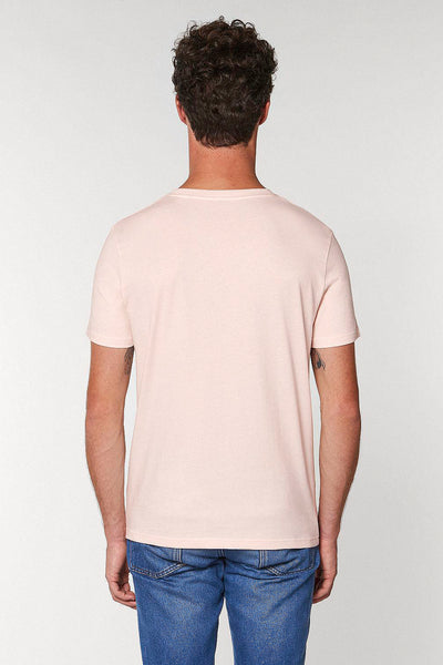 Light Pink BHappy Logo Crew Neck T-Shirt, 100% organic cotton, Unisex, for Women & for Men