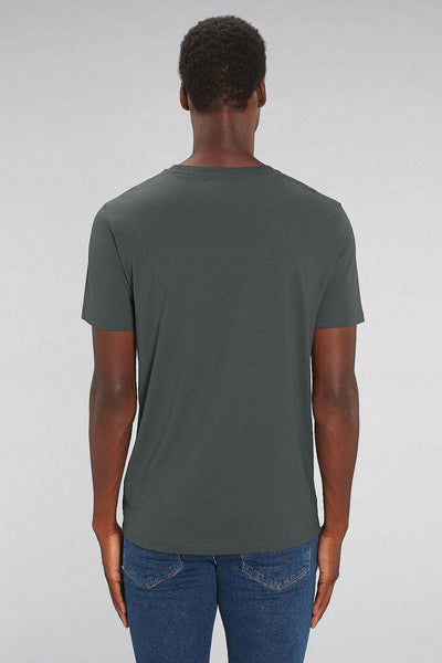 Dark grey BHappy Logo Crew Neck T-Shirt, 100% organic cotton, Unisex, for Women & for Men