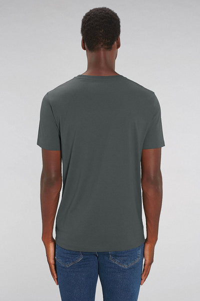 Dark grey BHappy Logo Crew Neck T-Shirt, 100% organic cotton, Unisex, for Women & for Men