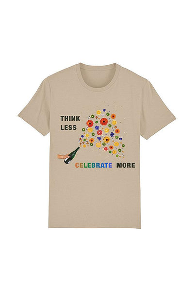 Beige Celebrate Graphic T-Shirt, 100% organic cotton, Unisex, for Women & for Men
