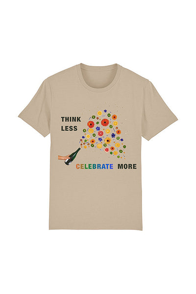 Beige Celebrate Graphic T-Shirt, 100% organic cotton, Unisex, for Women & for Men