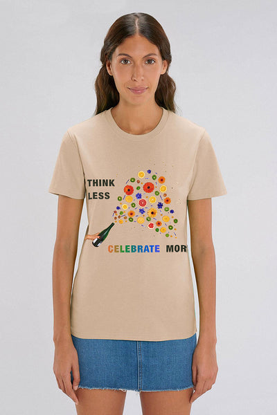 Beige Celebrate Graphic T-Shirt, 100% organic cotton, Unisex, for Women & for Men
