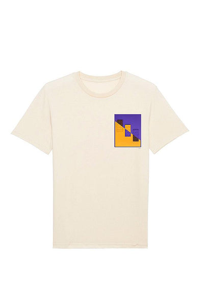 Beige Chocolate Love Crew Neck T-Shirt, 100% organic cotton, Unisex, for Women & for Men
