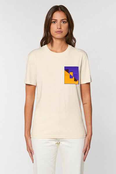 Beige Chocolate Love Crew Neck T-Shirt, 100% organic cotton, Unisex, for Women & for Men