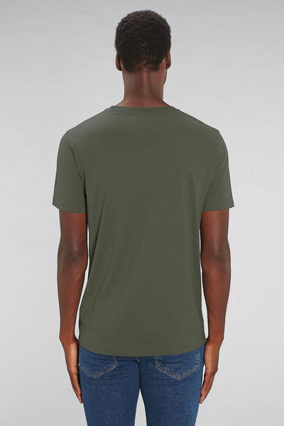 Khaki Cool Pineapple Crew Neck T-Shirt, 100% organic cotton, Unisex, for Women & for Men