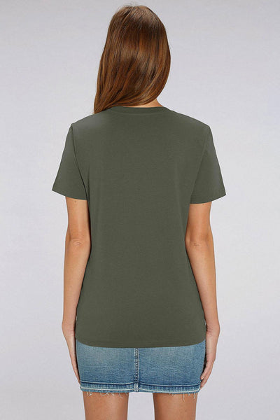 Khaki BHappy Logo Crew Neck T-Shirt, 100% organic cotton, Unisex, for Women & for Men