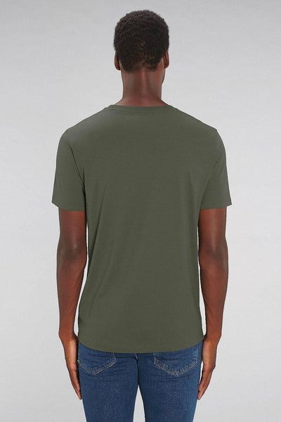 Khaki BHappy Logo Crew Neck T-Shirt, 100% organic cotton, Unisex, for Women & for Men