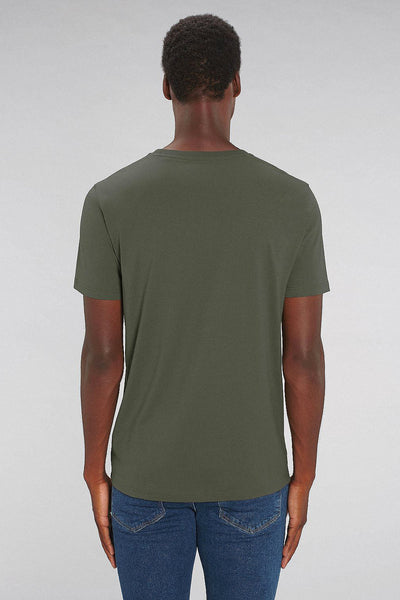 Khaki BHappy Logo Crew Neck T-Shirt, 100% organic cotton, Unisex, for Women & for Men