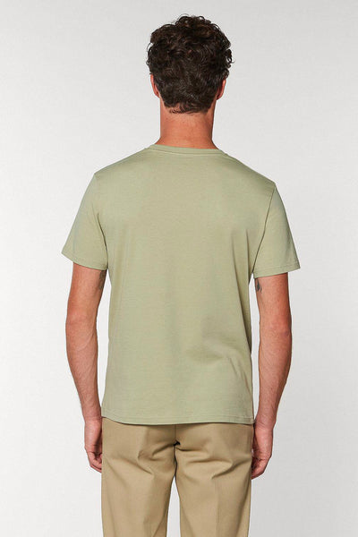 Sage green Cool Pineapple Crew Neck T-Shirt, 100% organic cotton, Unisex, for Women & for Men