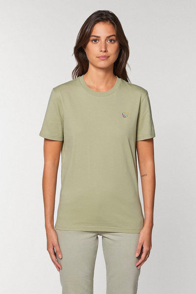 Sage green BHappy Logo Crew Neck T-Shirt, 100% organic cotton, Unisex, for Women & for Men