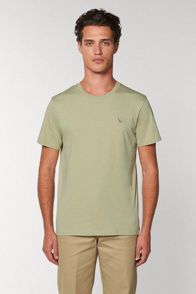 Sage green BHappy Logo Crew Neck T-Shirt, 100% organic cotton, Unisex, for Women & for Men