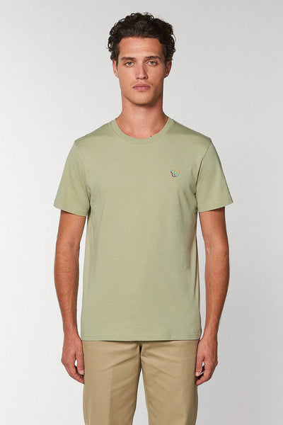 Sage green BHappy Logo Crew Neck T-Shirt, 100% organic cotton, Unisex, for Women & for Men