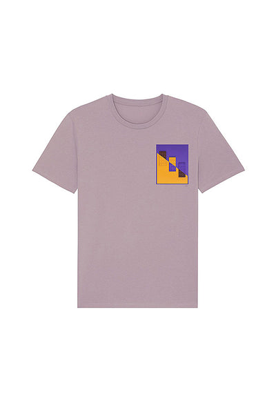 Lilac purple Chocolate Love Crew Neck T-Shirt, 100% organic cotton, Unisex, for Women & for Men