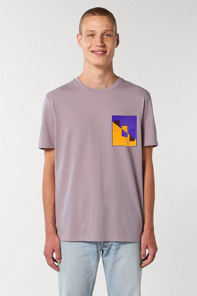 Lilac purple Chocolate Love Crew Neck T-Shirt, 100% organic cotton, Unisex, for Women & for Men