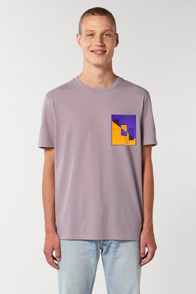 Lilac purple Chocolate Love Crew Neck T-Shirt, 100% organic cotton, Unisex, for Women & for Men