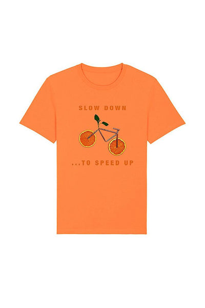 Orange Orange Bicycle Graphic T-Shirt, 100% organic cotton, Unisex, for Women & for Men