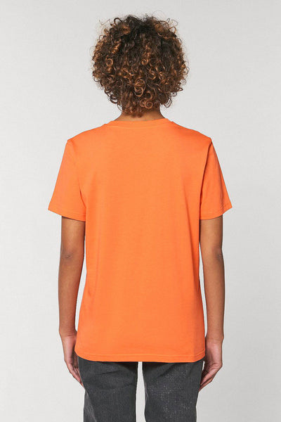 Orange Orange Bicycle Crew Neck T-Shirt, 100% organic cotton, Unisex, for Women & for Men