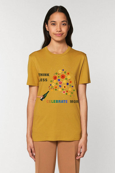 Yellow Celebrate Graphic T-Shirt, 100% organic cotton, Unisex, for Women & for Men