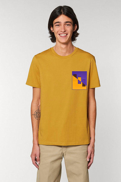 Yellow Chocolate Love Crew Neck T-Shirt, 100% organic cotton, Unisex, for Women & for Men