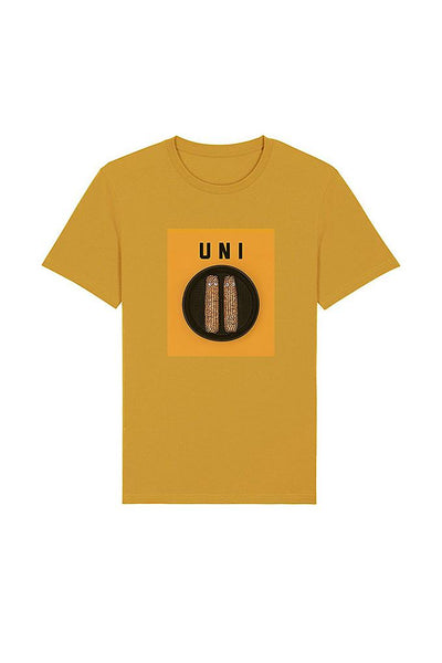 Yellow Men Unicorn Graphic T-Shirt, 100% organic cotton