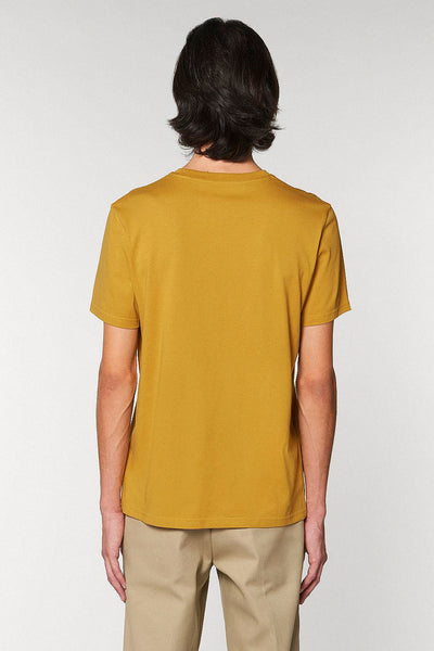 Yellow Men Unicorn Crew Neck T-Shirt, 100% organic cotton
