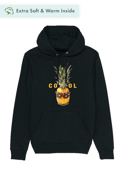 Black Cool Graphic Hoodie, Heavyweight, from organic cotton blend, Unisex, for Women & for Men