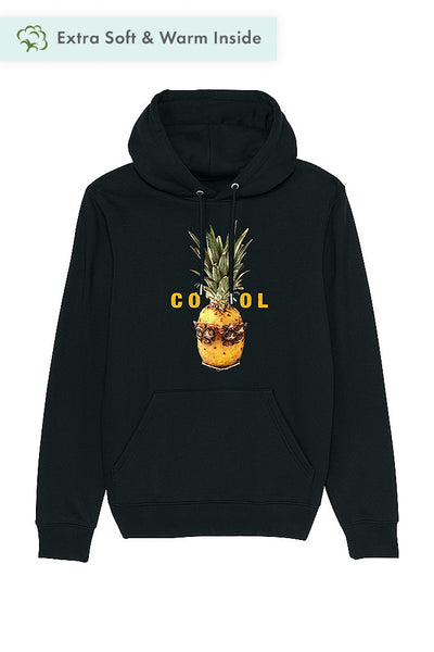 Black Cool Graphic Hoodie, Heavyweight, from organic cotton blend, Unisex, for Women & for Men