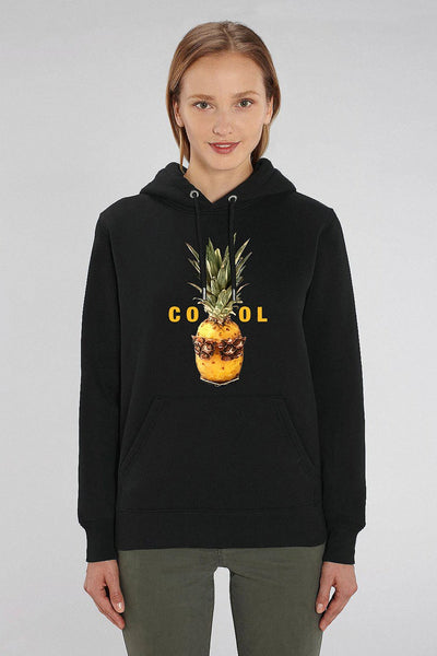 Black Cool Graphic Hoodie, Heavyweight, from organic cotton blend, Unisex, for Women & for Men