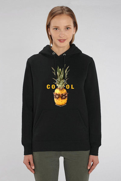 Black Cool Graphic Hoodie, Heavyweight, from organic cotton blend, Unisex, for Women & for Men