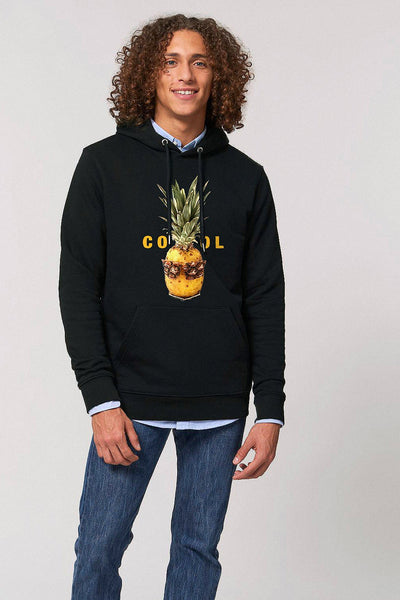 Black Cool Graphic Hoodie, Heavyweight, from organic cotton blend, Unisex, for Women & for Men