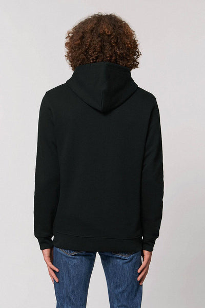 Black Cool Pineapple Print Hoodie, Heavyweight, from organic cotton blend, Unisex, for Women & for Men