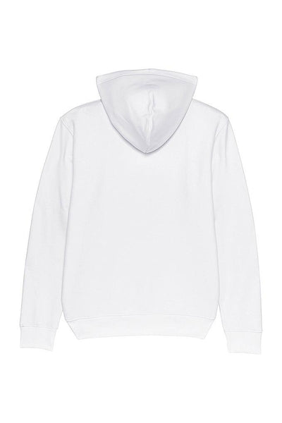 White Organic Cotton Printed Hoodie, Heavyweight, from organic cotton blend, Unisex, for Women & for Men